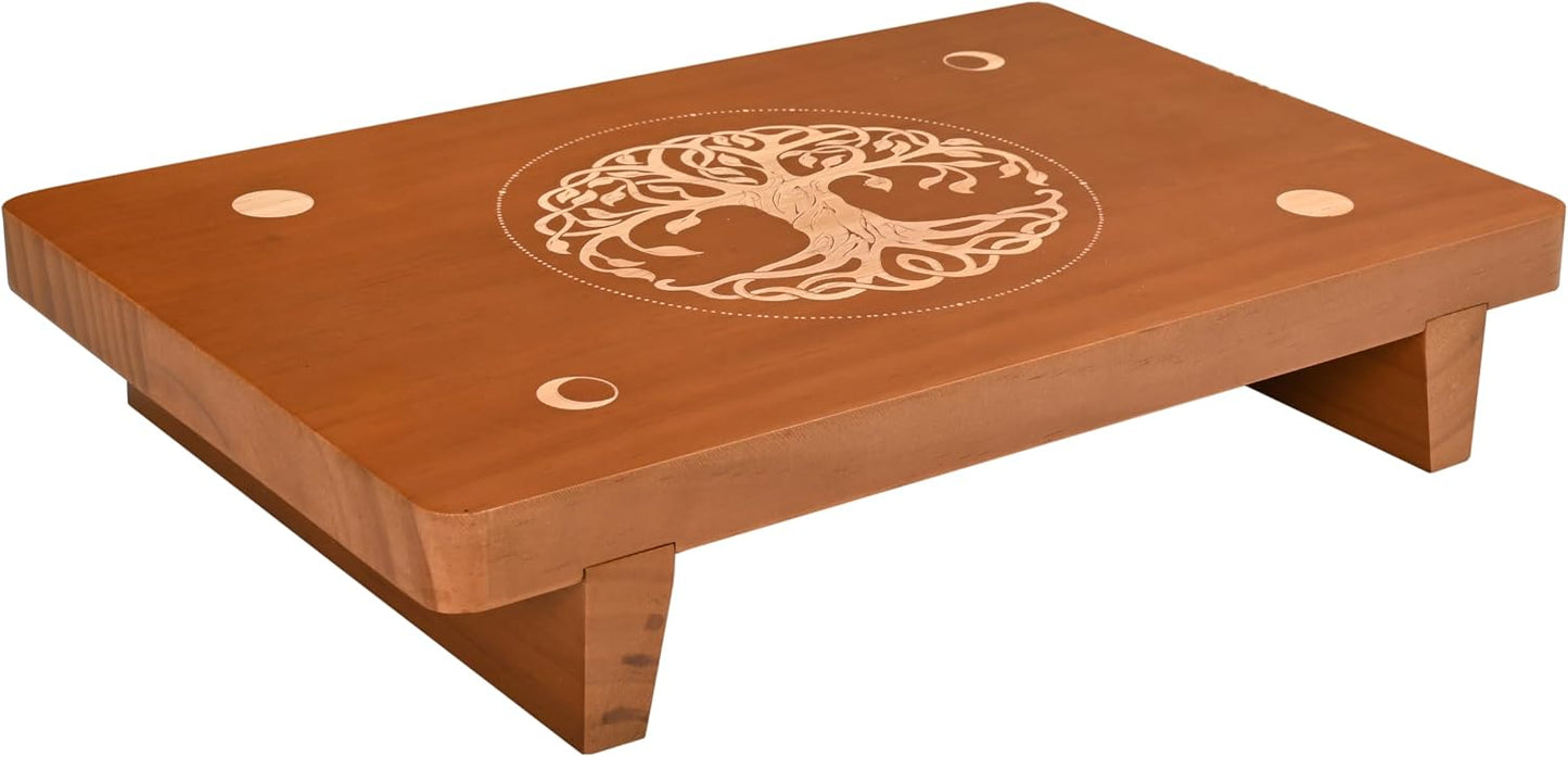 Decorative Riser Wood Tray / Art Deco