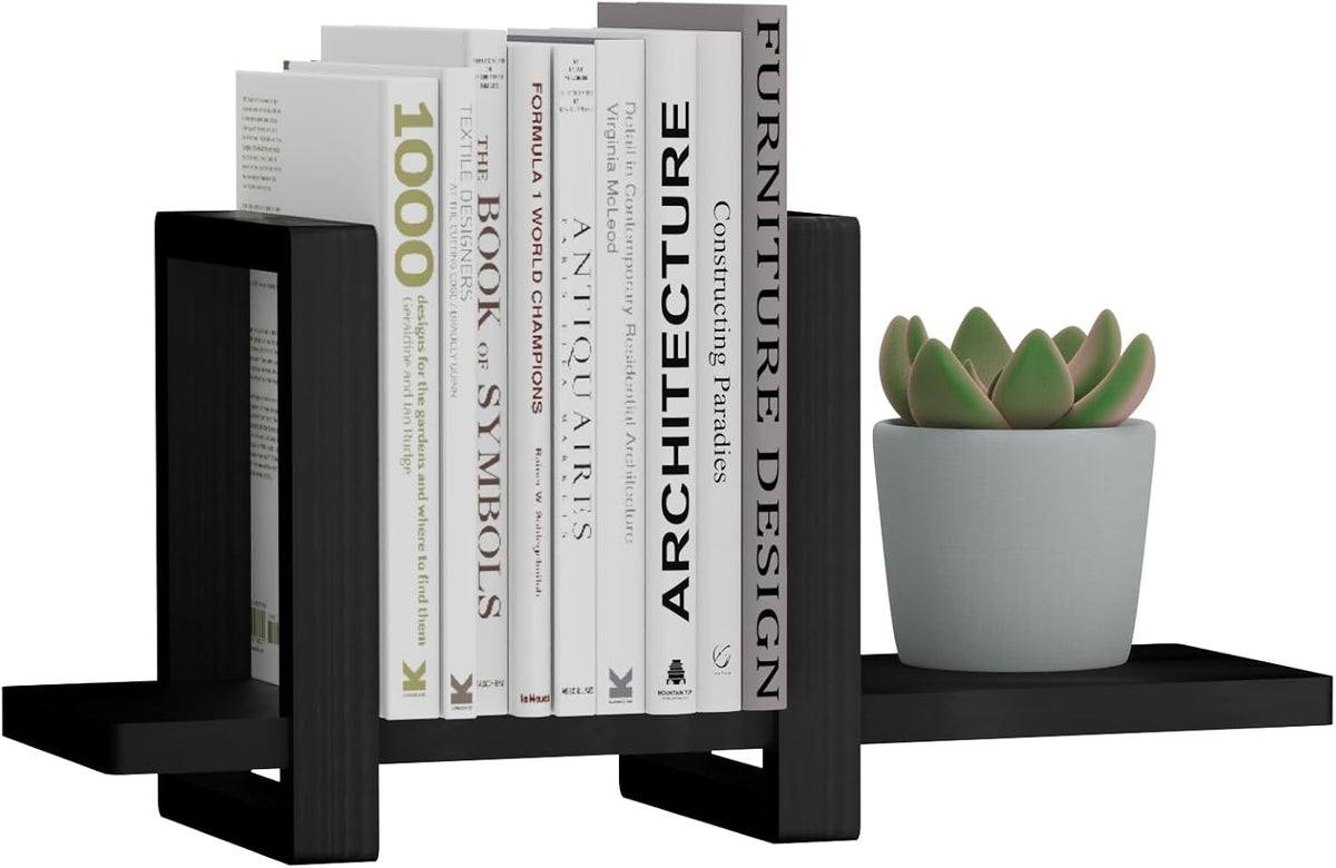100% Solid Wood Adjustable Desktop Bookshelf, Retro Tabletop Bookshelf, Desk holder Shelf for Living Room, Home