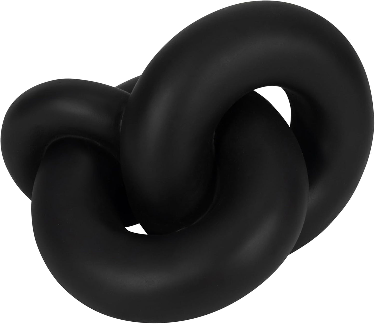 Resin Knot Sculpture / 7.0" H / Black