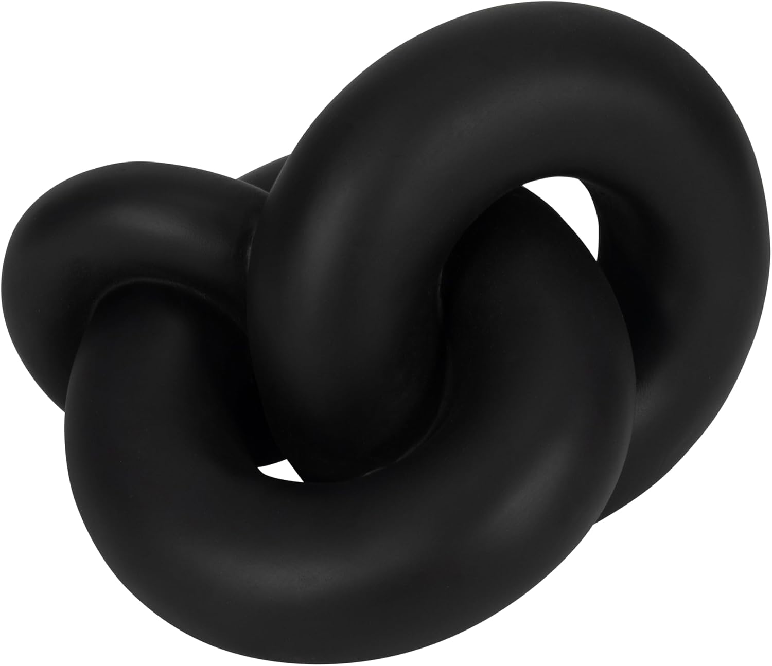 Resin Knot Sculpture / 7.0" H / Black