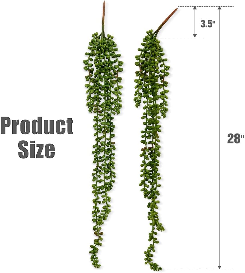 Artificial Succulents Hanging Plants / Green / Set of 6