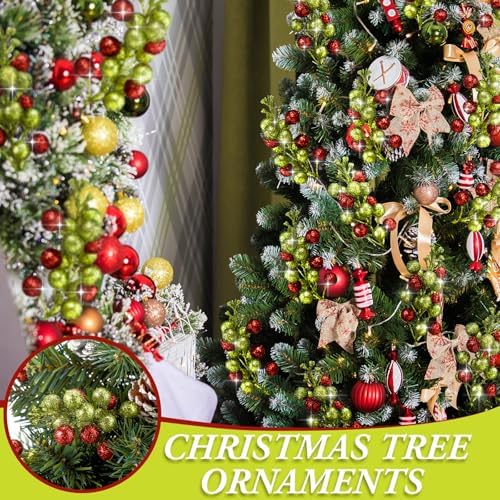 Thiccywoov 48 Pcs Christmas Picks and Sprays Tree Picks, 8 Inch