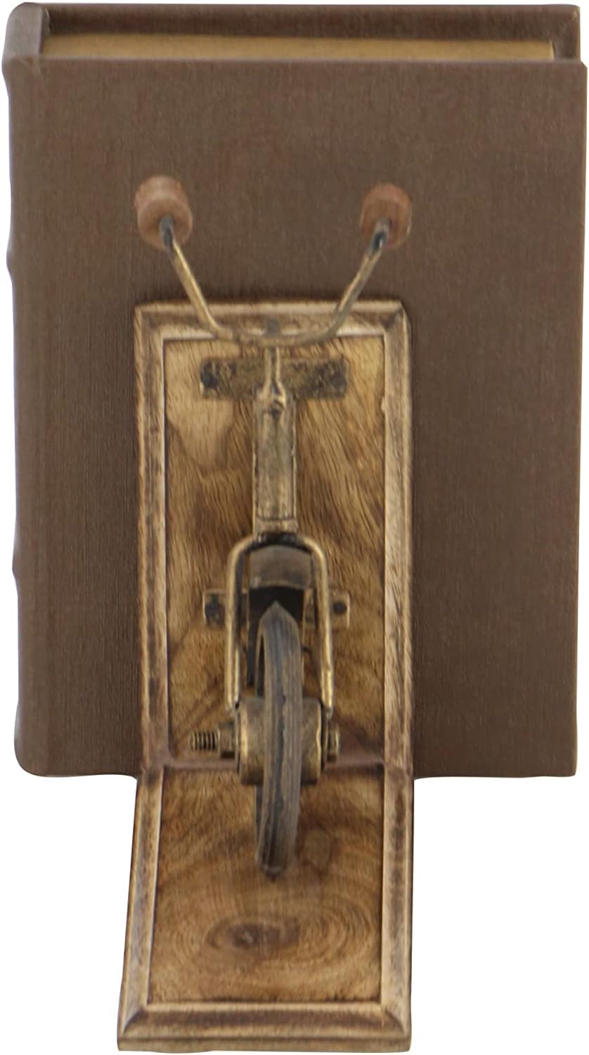 Wooden Bike Decorative Bookends Non Skid Bookends / 9 Inch / Set of 2