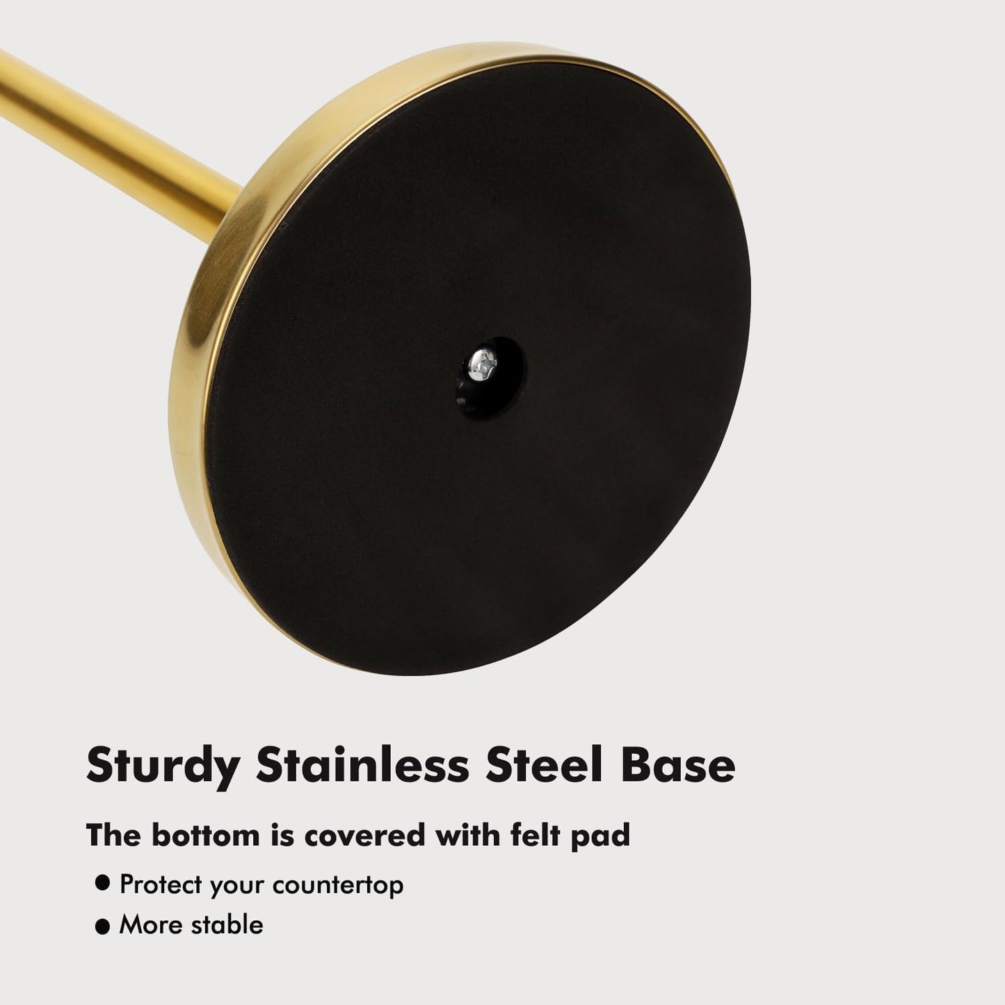 Paper Towel Holder Stand, Gold Paper Towel Holder Countertop, with Weighted Base for One-Handed Operation (Gold)