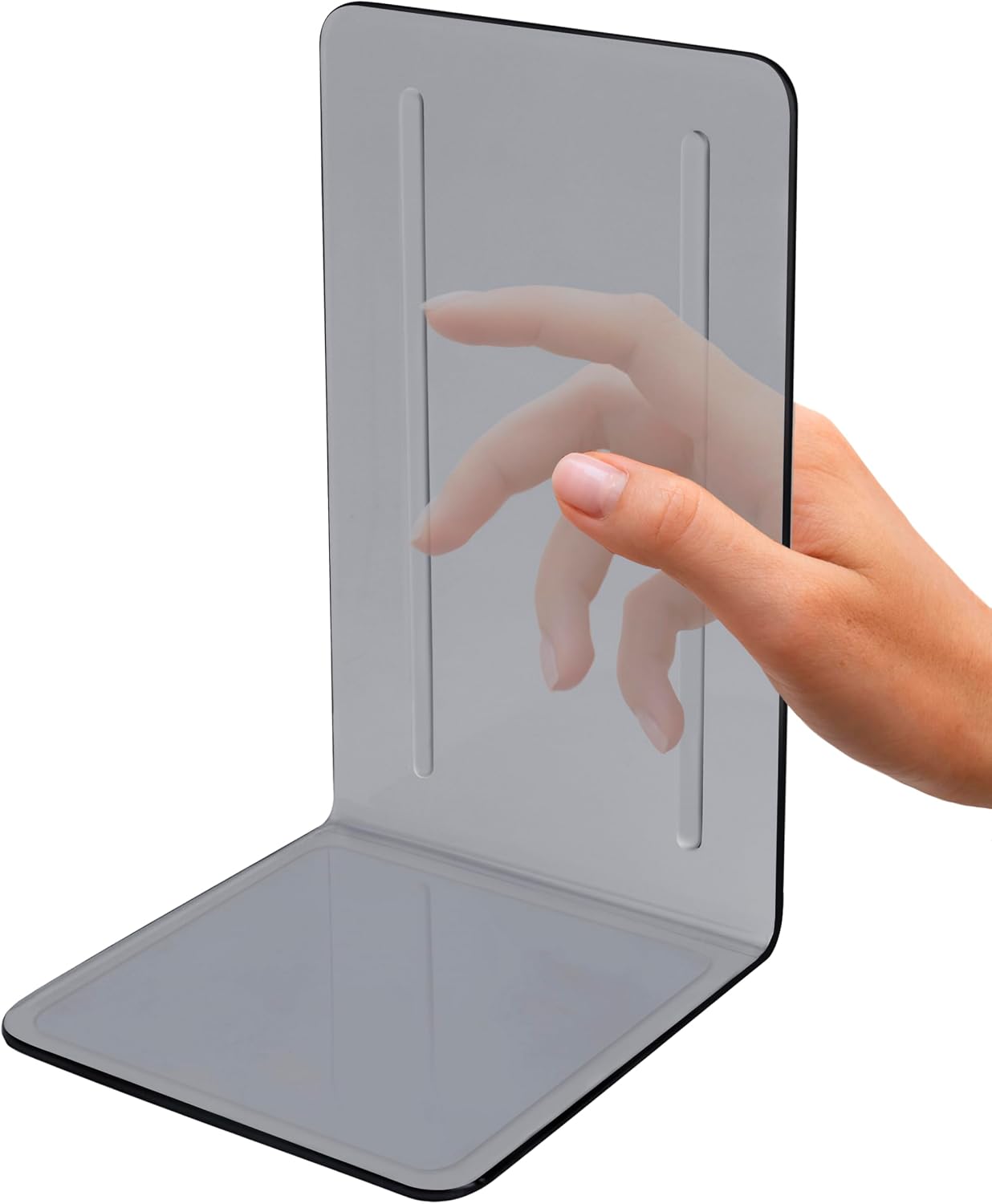 Book Holder / Bookends 1 Pair / Clear