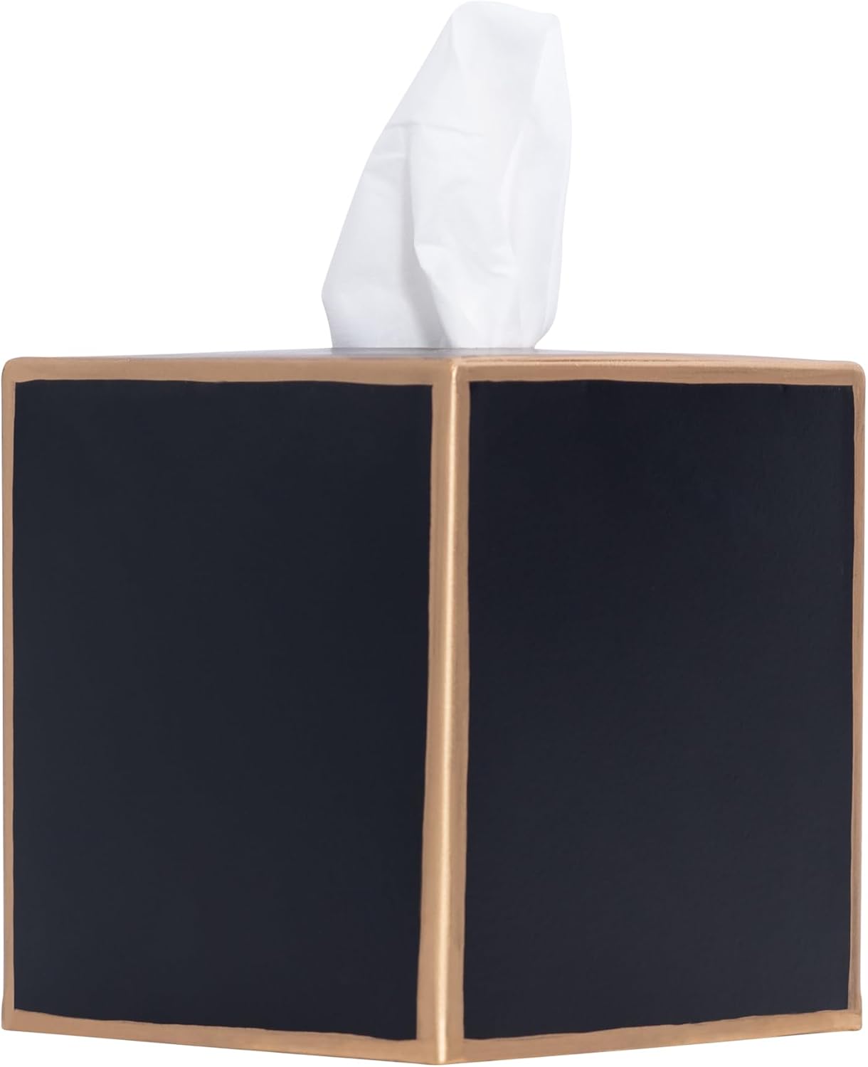 Metal Modern Tissue Box Cover Farmhouse Decor / Black