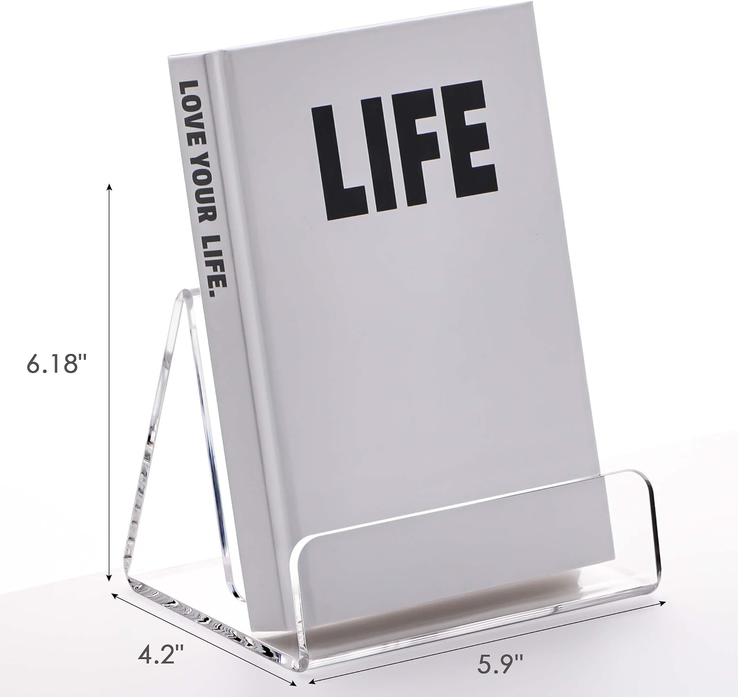 Acrylic Book Stand / 5 x 6 / Shape / Clear / Set of 2