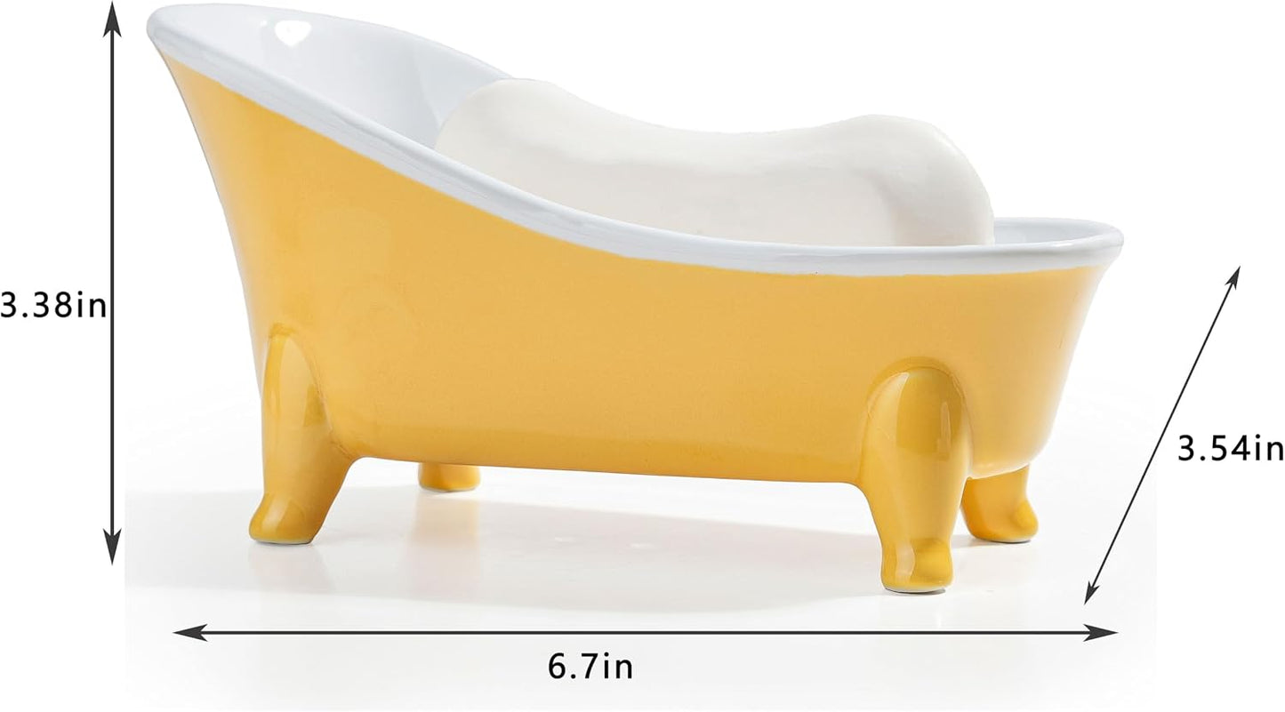 Decorative Bar Soap Holder / Yellow