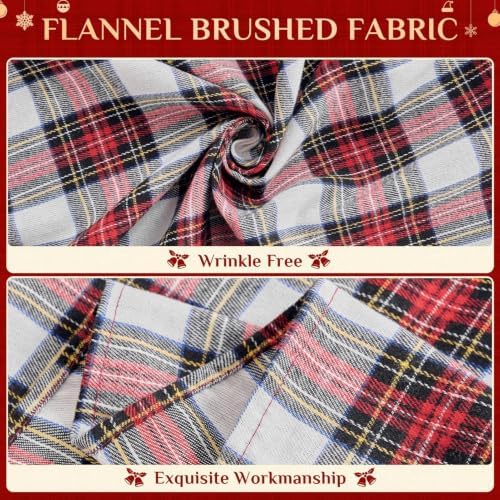 Softalker Christmas Checkered Table Runner, Red and White, 13 x 36 Inch