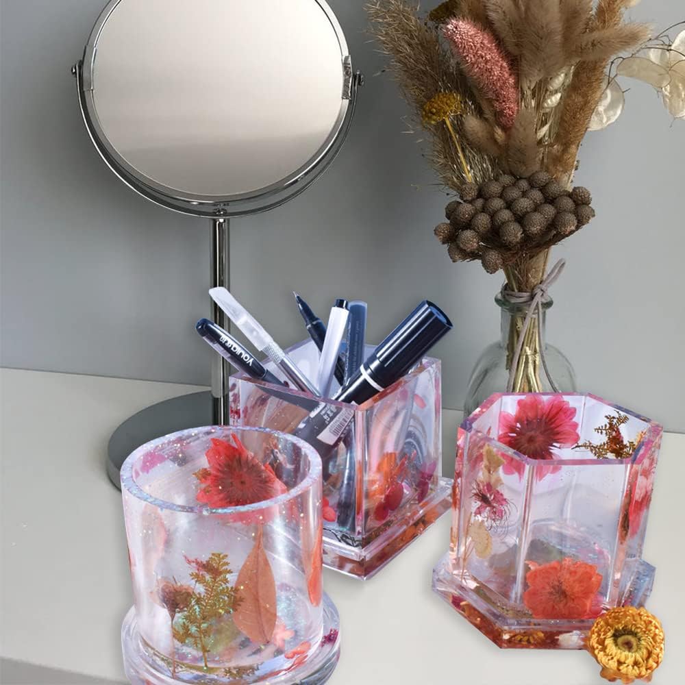 Large Silicone Plant Molds / 3pc Containers+3pc Coasters / Set of 3