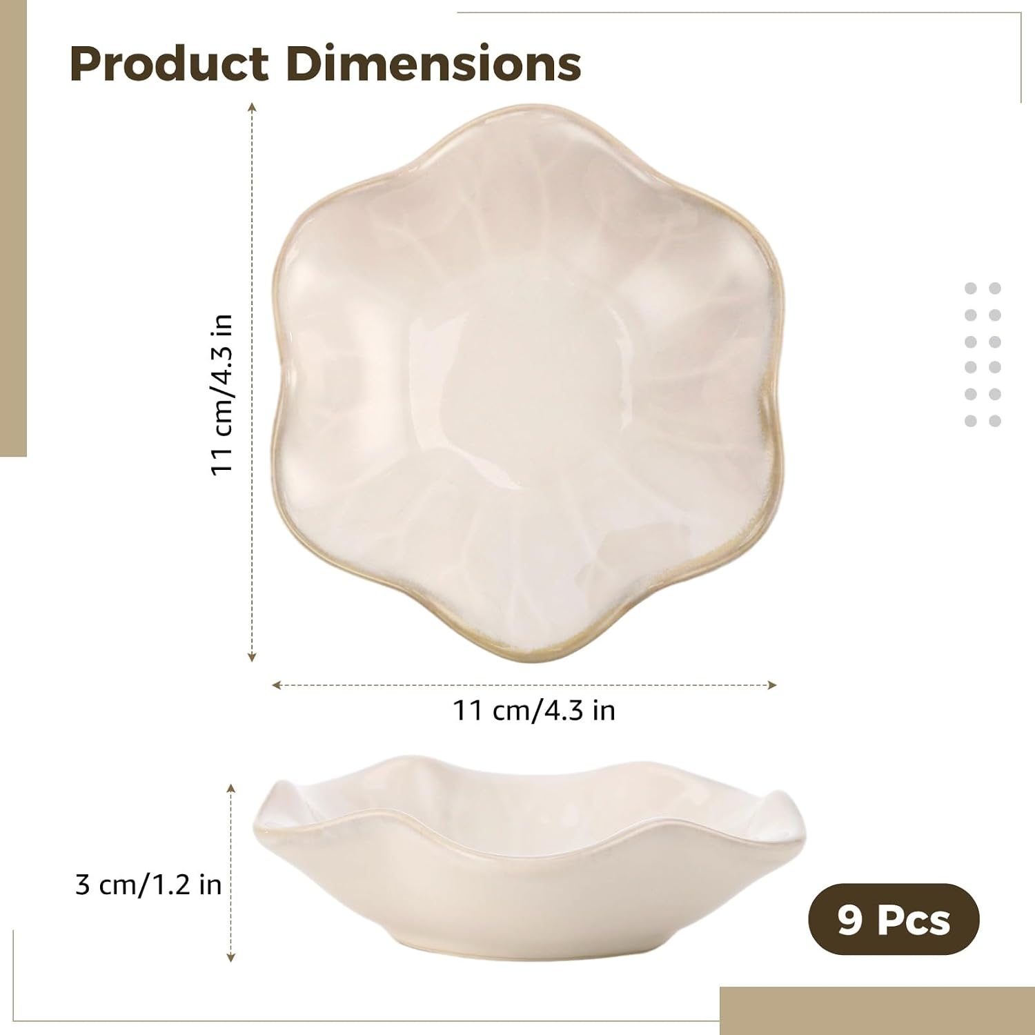 Small Trinket Trays / White / Set of 9