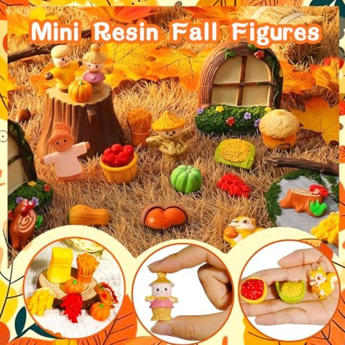 30 Pcs Thanksgiving Mini Figurines Mini Resin Thanksgiving Figurines