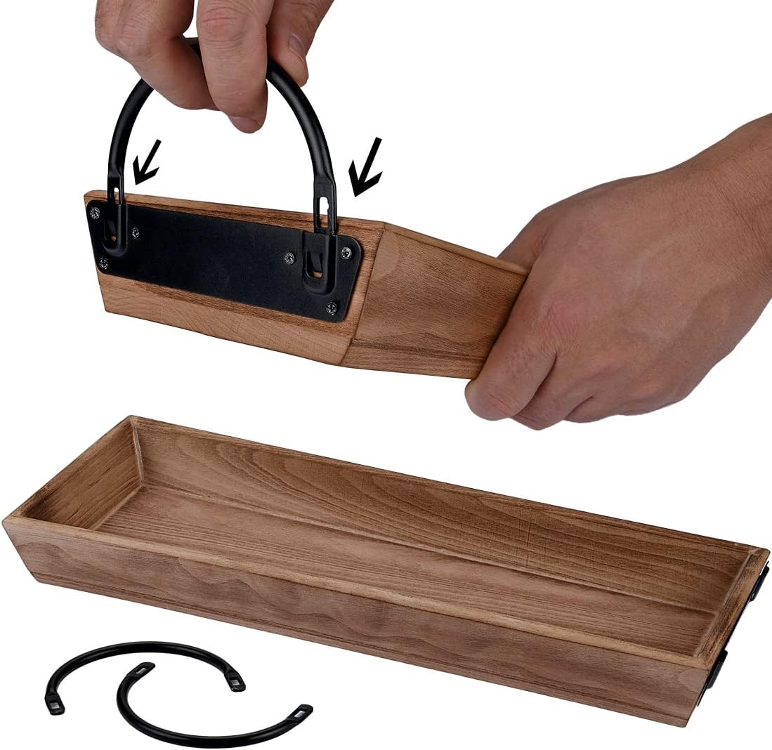 Rectangle Wood Candle Tray / Beech / Black
