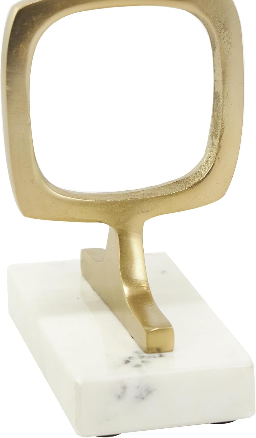 Aluminum Metal Abstract Decorative Sculpture Stacked Geometric Rings Home Decor Statues / Gold
