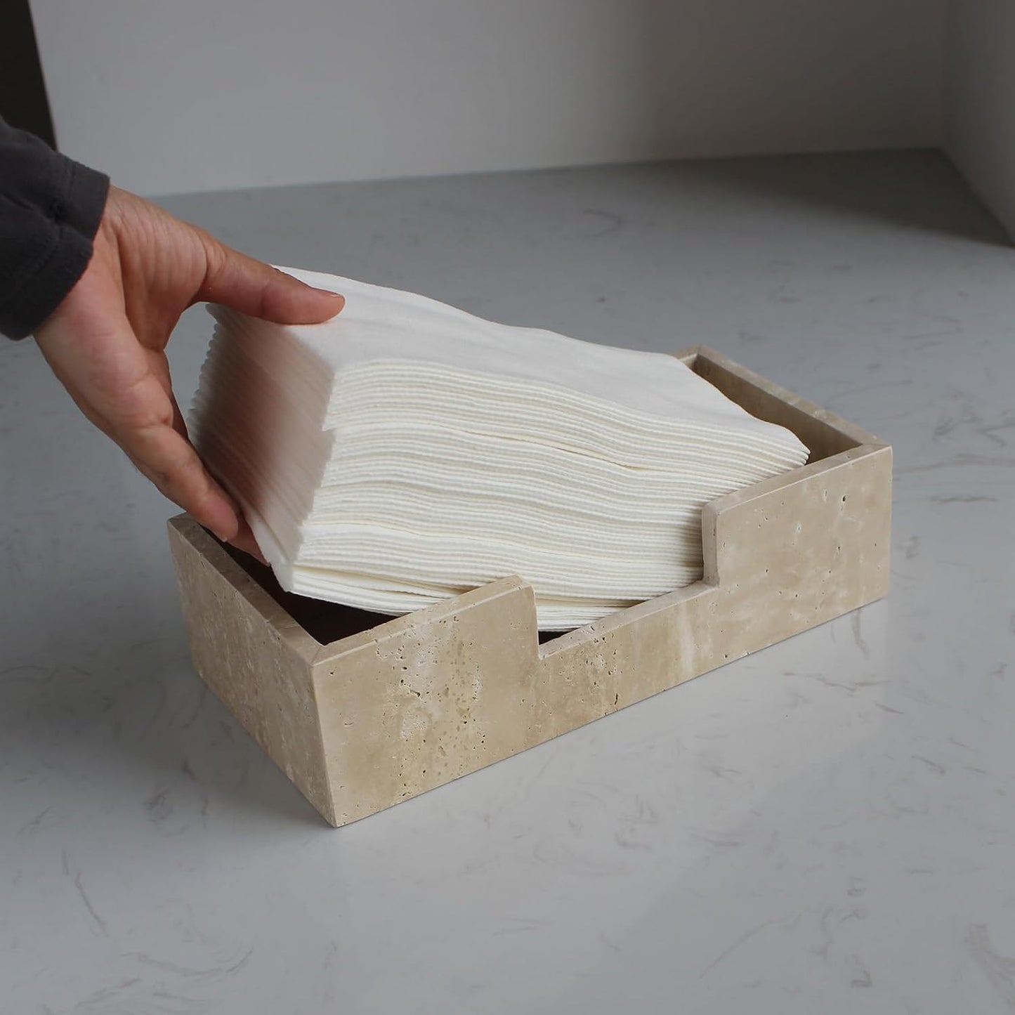 Holder / Paper Hand Basket / 9.8 x 4.9 x 2.8 / Guest Towel / Natural