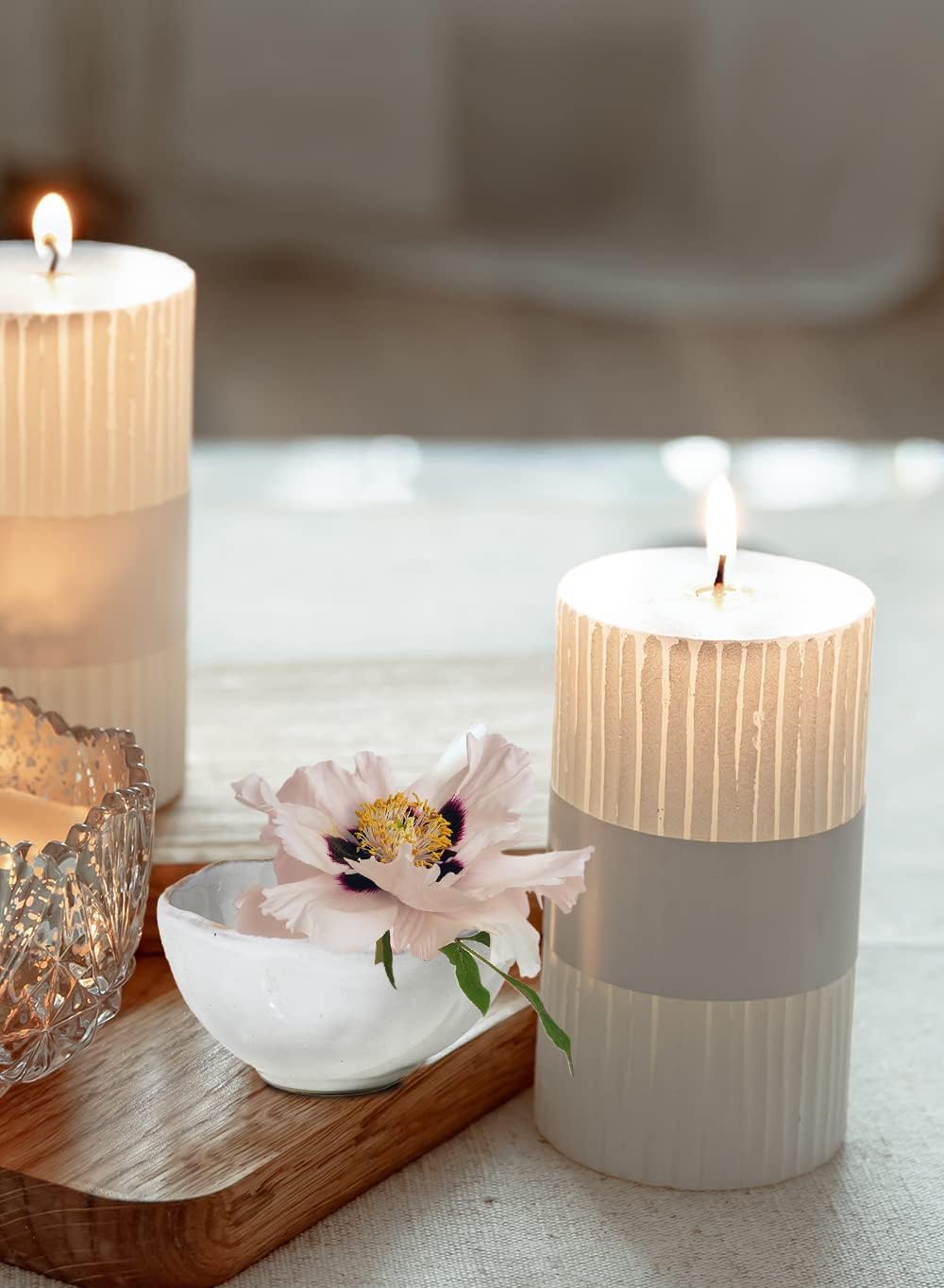 Centerpiece for Vintage Weddings / 4" Bowl / Set of 4
