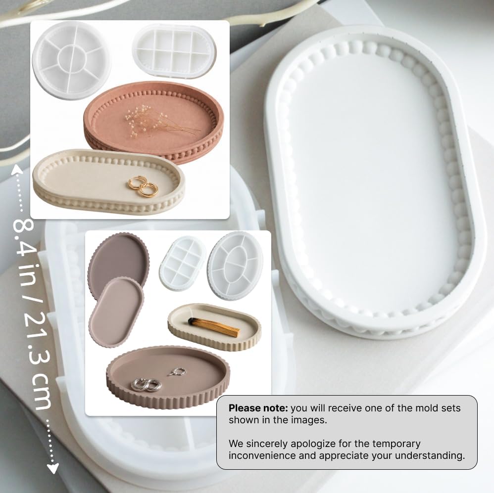 Silicone Tray Molds for Resin Casting / Set of 2