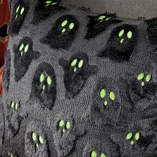 MIULEE Black Halloween Pillow Covers Cute Ghost Decor Set of 2 18x18