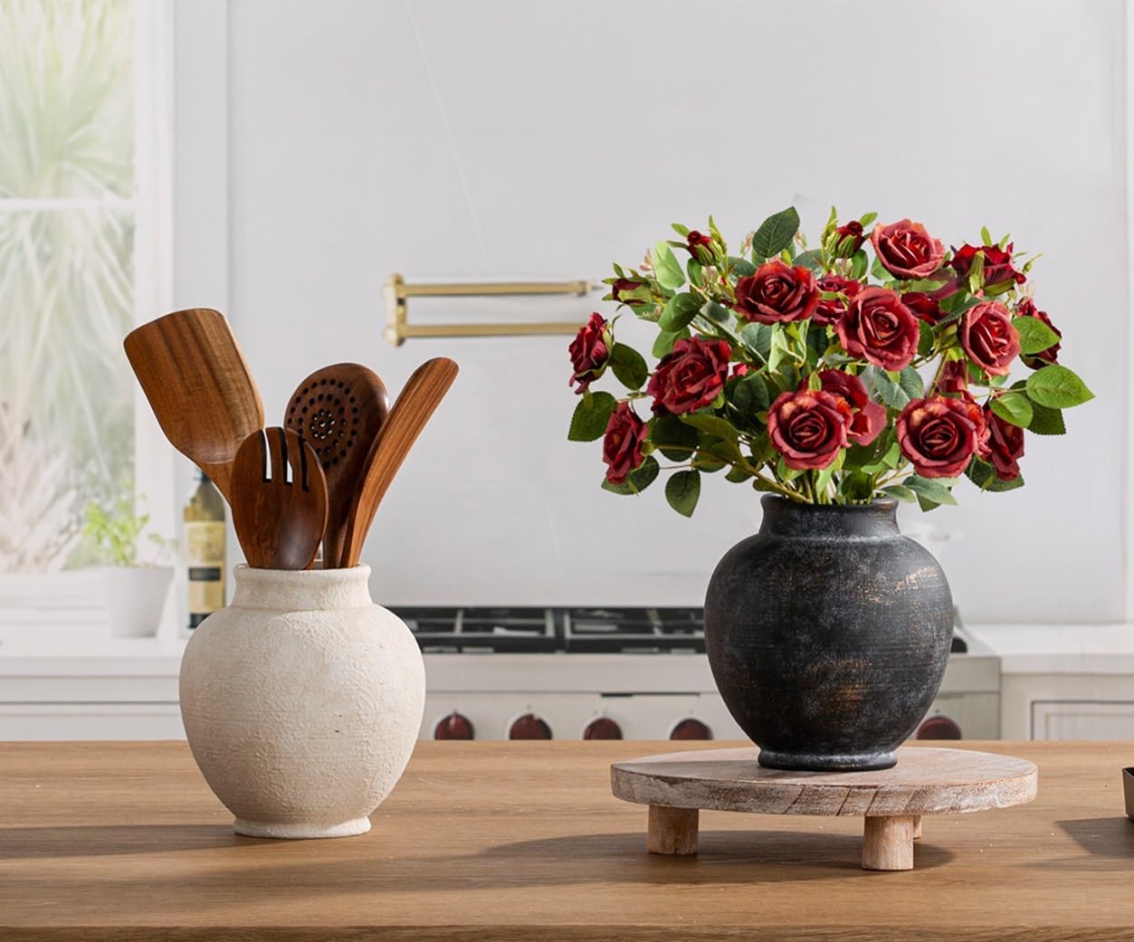 Ceramic Flower Vase / 6.7" - W