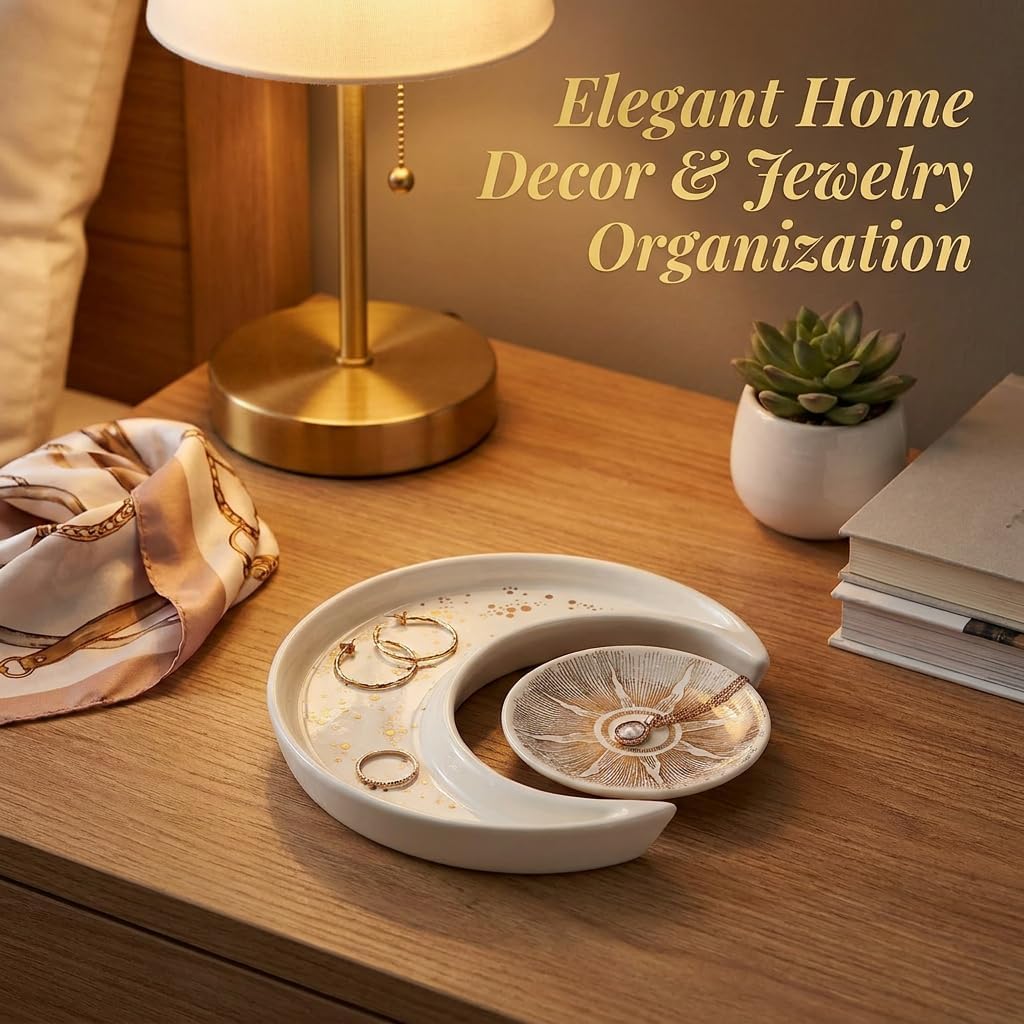 Ceramic Jewelry Dish Tray / Set of 2