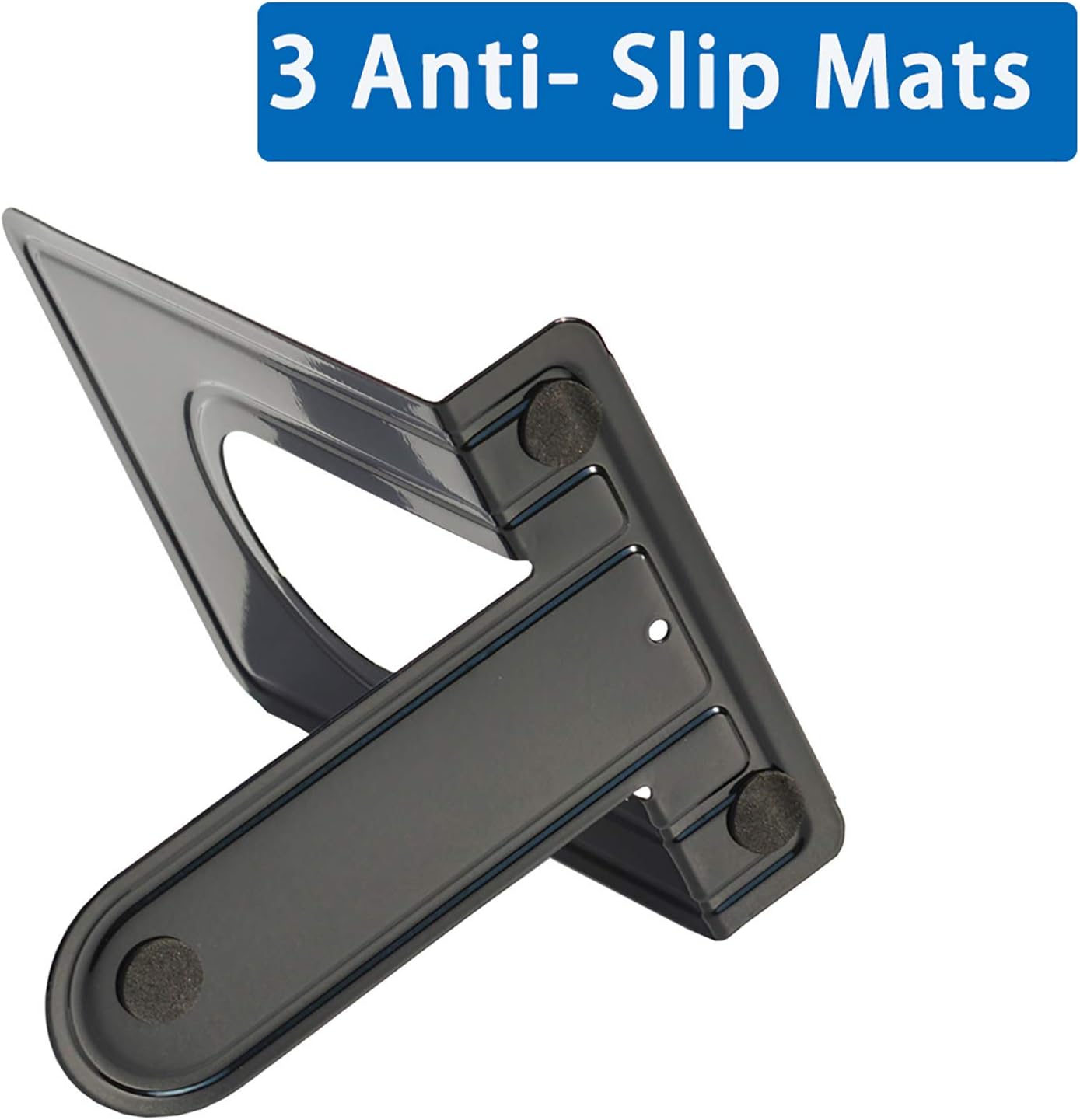 Metal Book Ends / 4 Pair / Black / 6.5 x 5