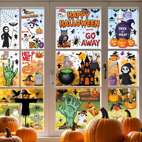 Halloween Window Clings, Spooky Window Decorations