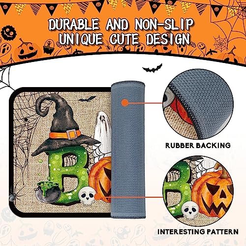 Ceenna Halloween Door Mat Welcome Mat for Front Door,Trick or Treat