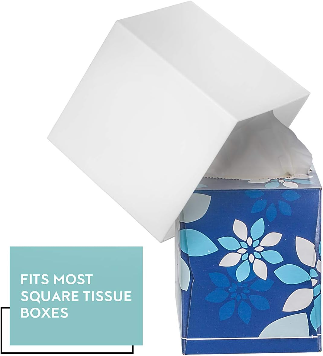 White Tissue Box Cover / 02 White / Set of 2