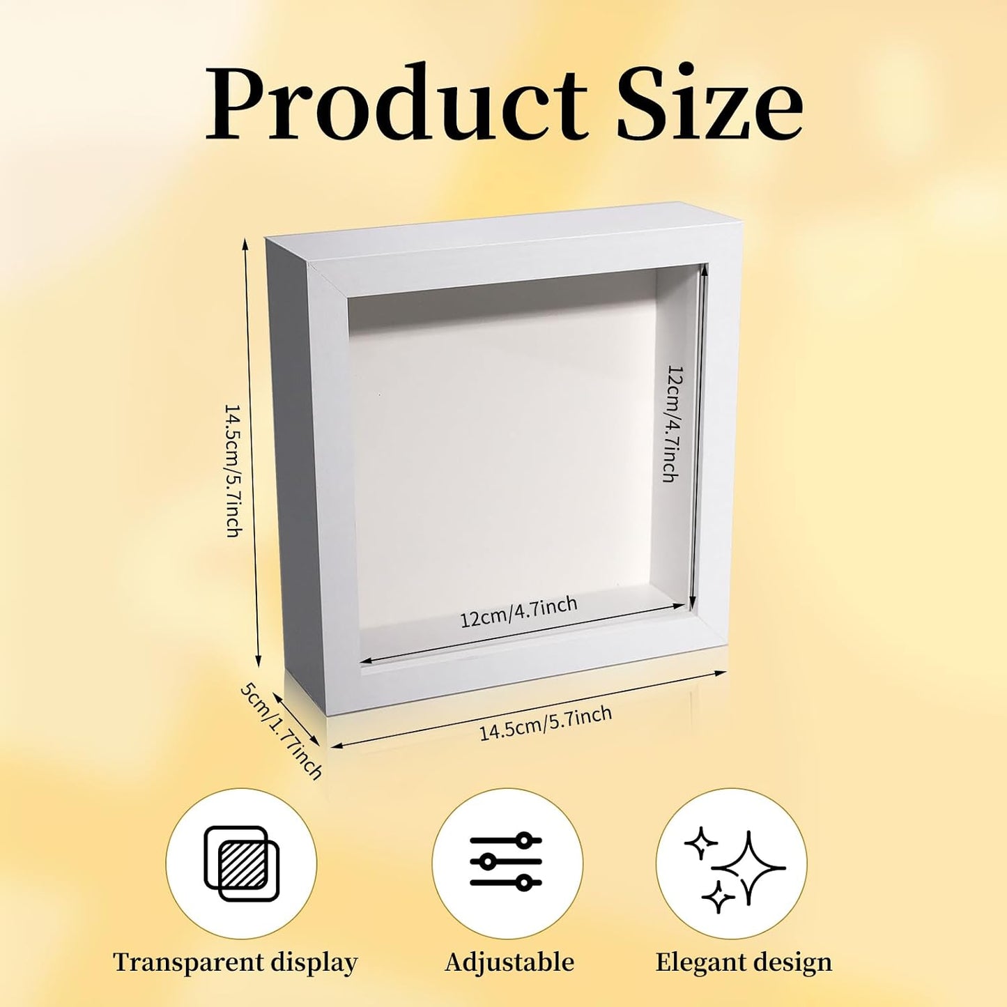 18 Pack Shadow Box Frame Display Case Shadow Box Square Picture Frame for Photos Flower Memorabilia Wedding Bouquets