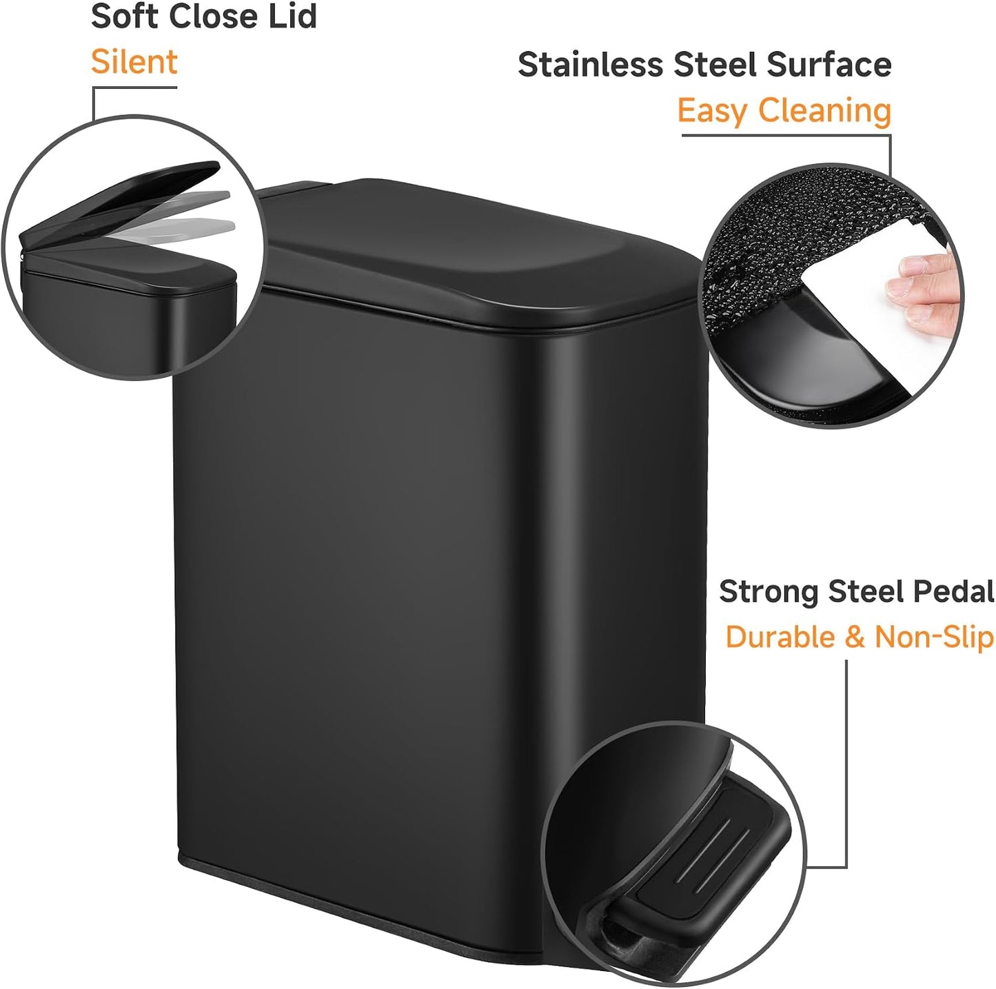 Lid Soft Close / Matte Black