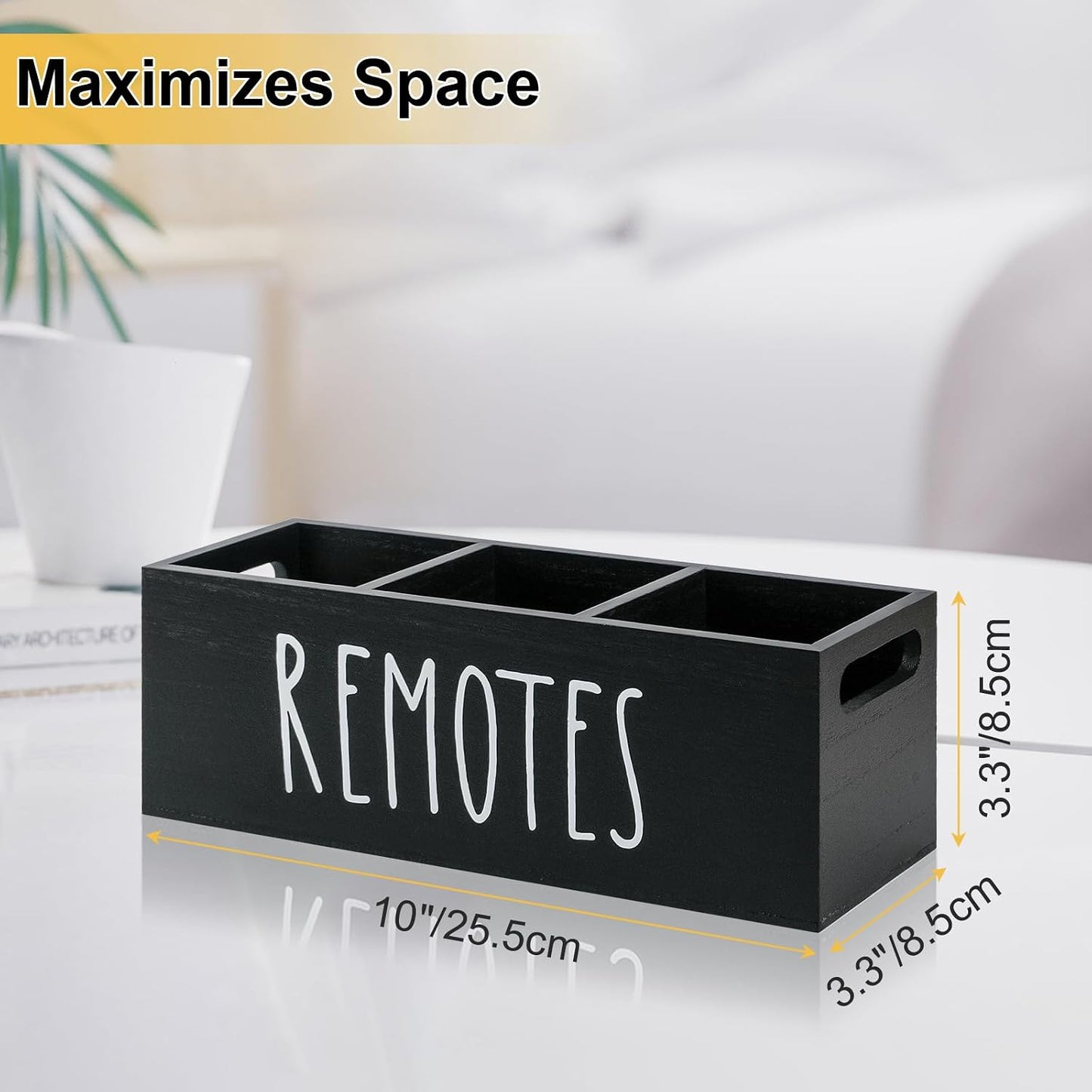 Remote Control Holder / Black-3slot