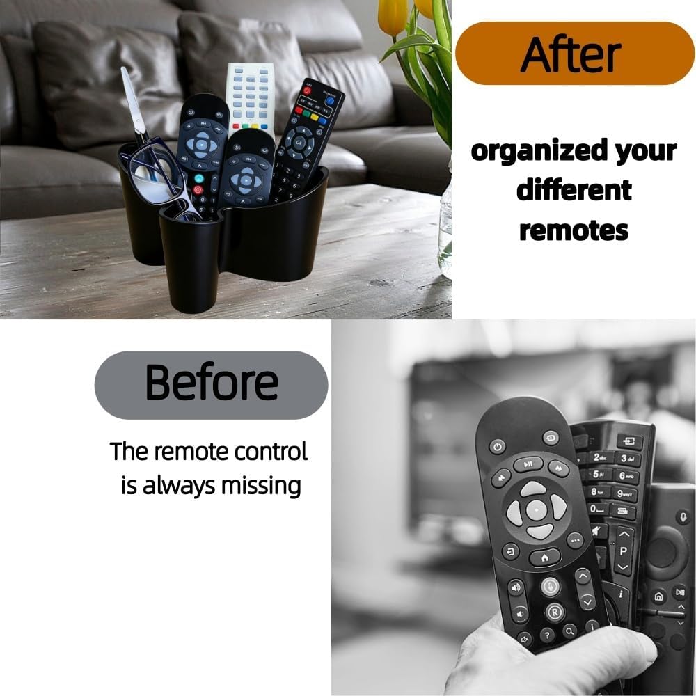Flower Shape Remote Control Holder / Black
