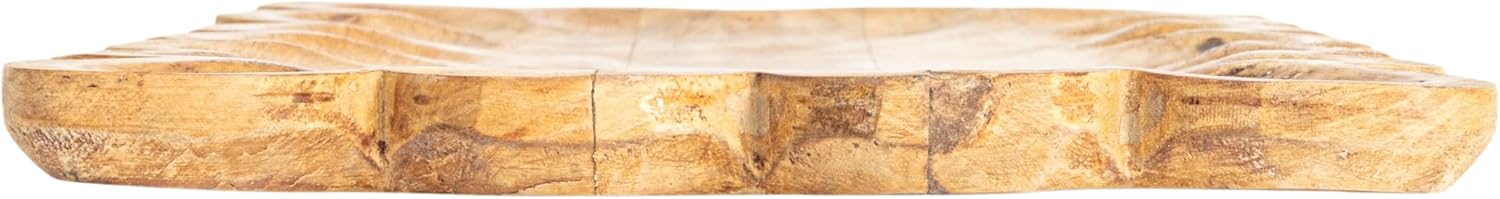 Scalloped Mango Wood Tray / Natural