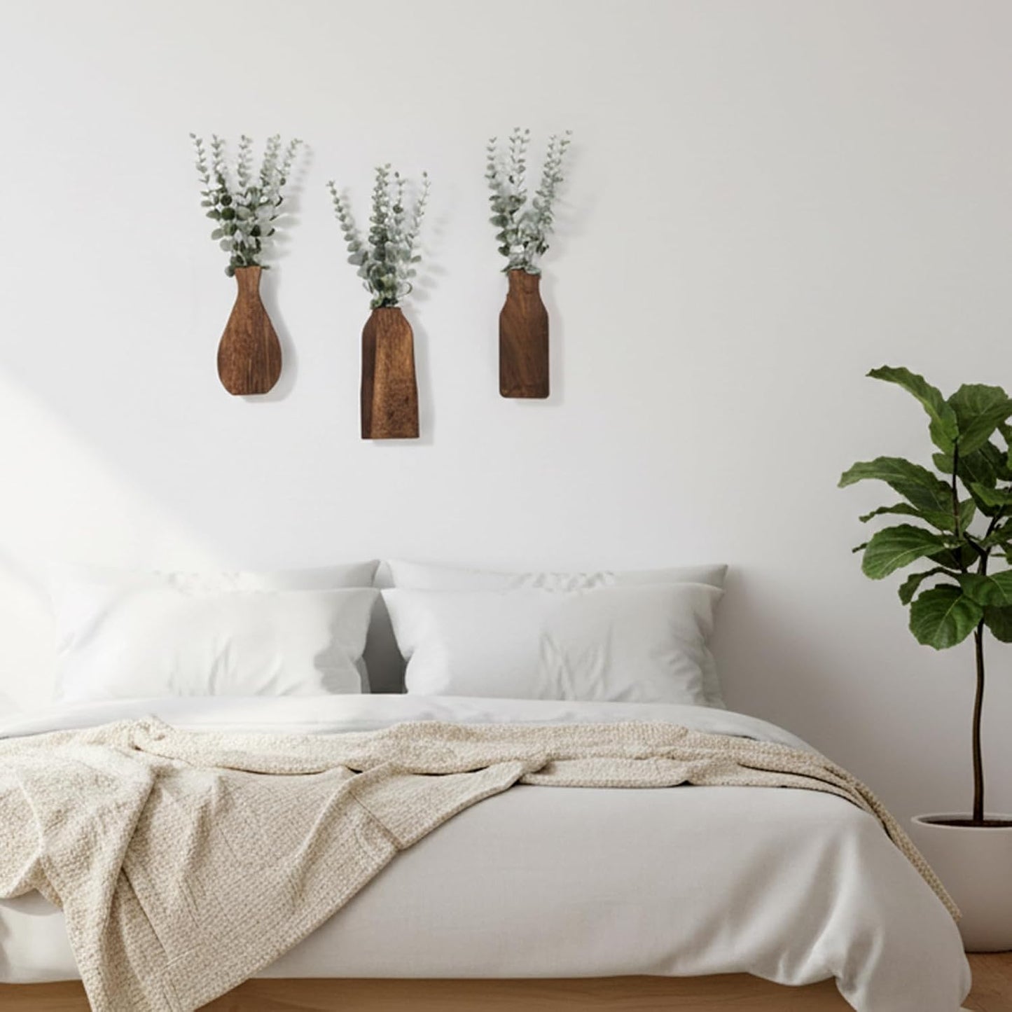 Wooden Wall Planter Vase / Set of 3