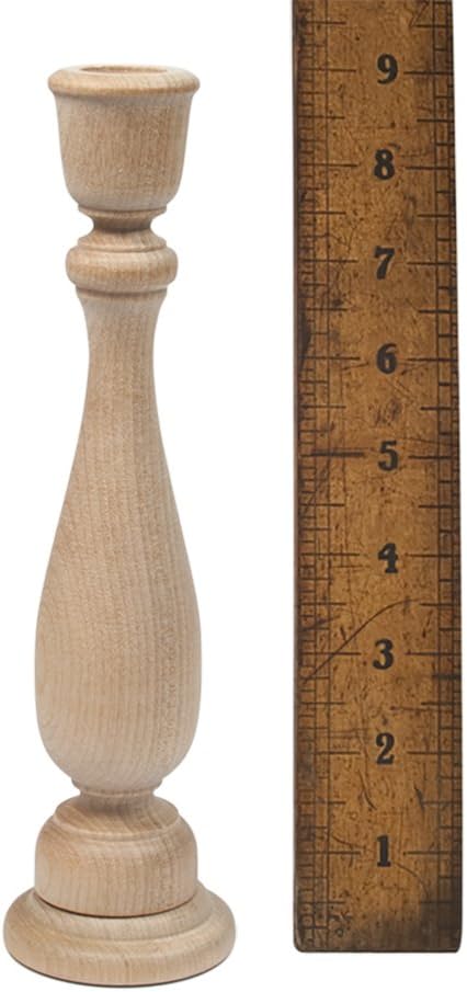 Unfinished Maple Wood Candle Sticks / 9 Inch / Set of 2