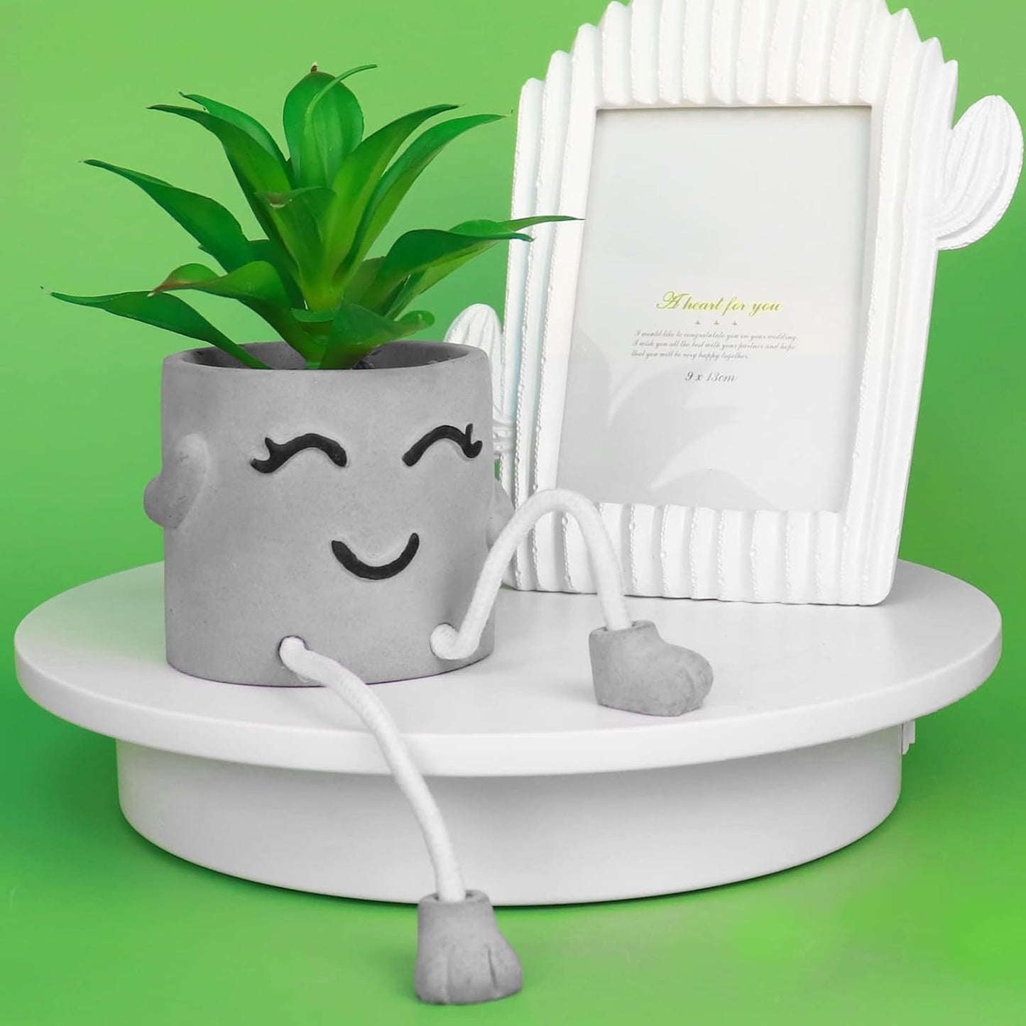 Bathroom Mini Plants Decor / Set/smile