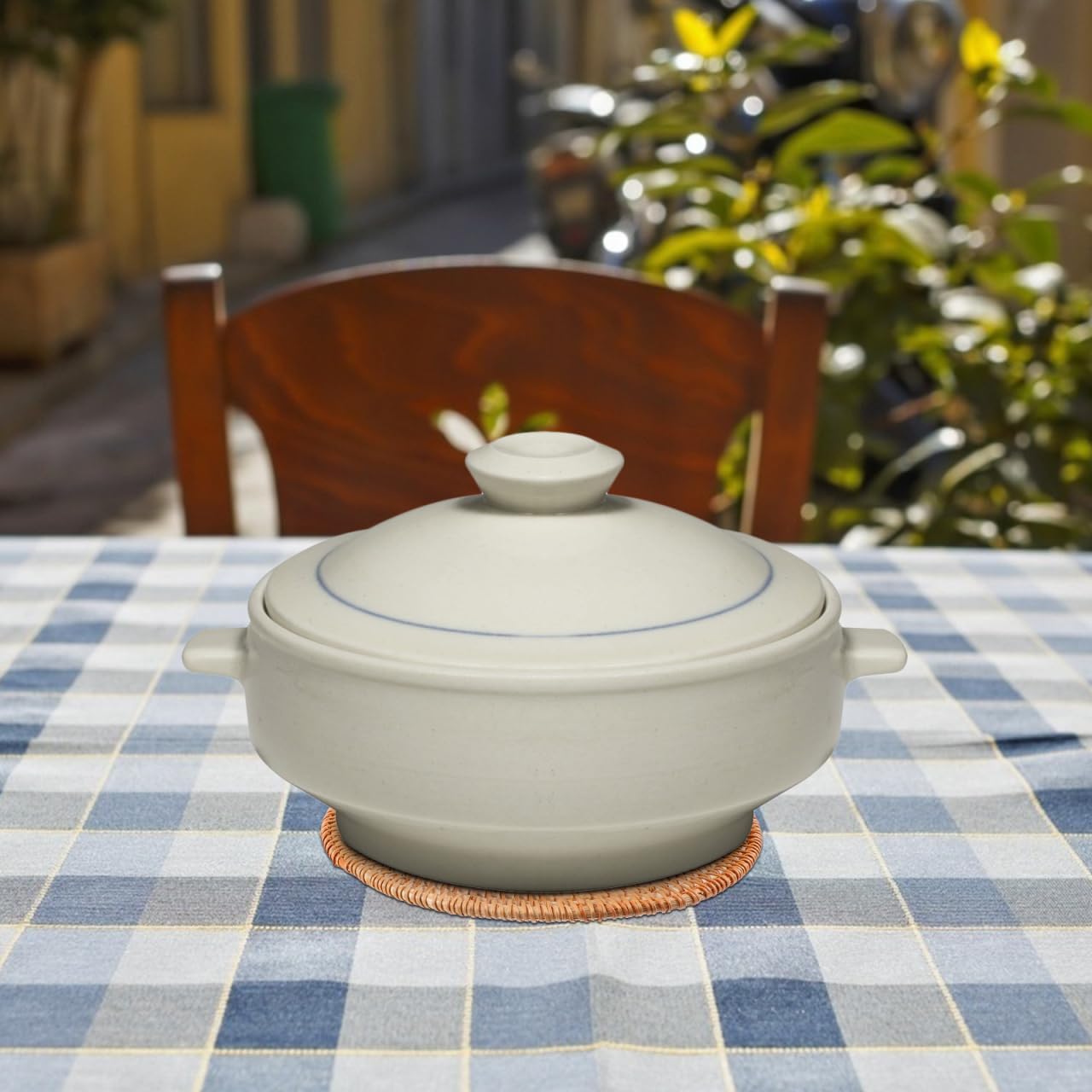 Rattan Heat-Resistant Coasters Woven Place Mats Insulated Pot / Wooden Lubricious / 20 x 20 / CM