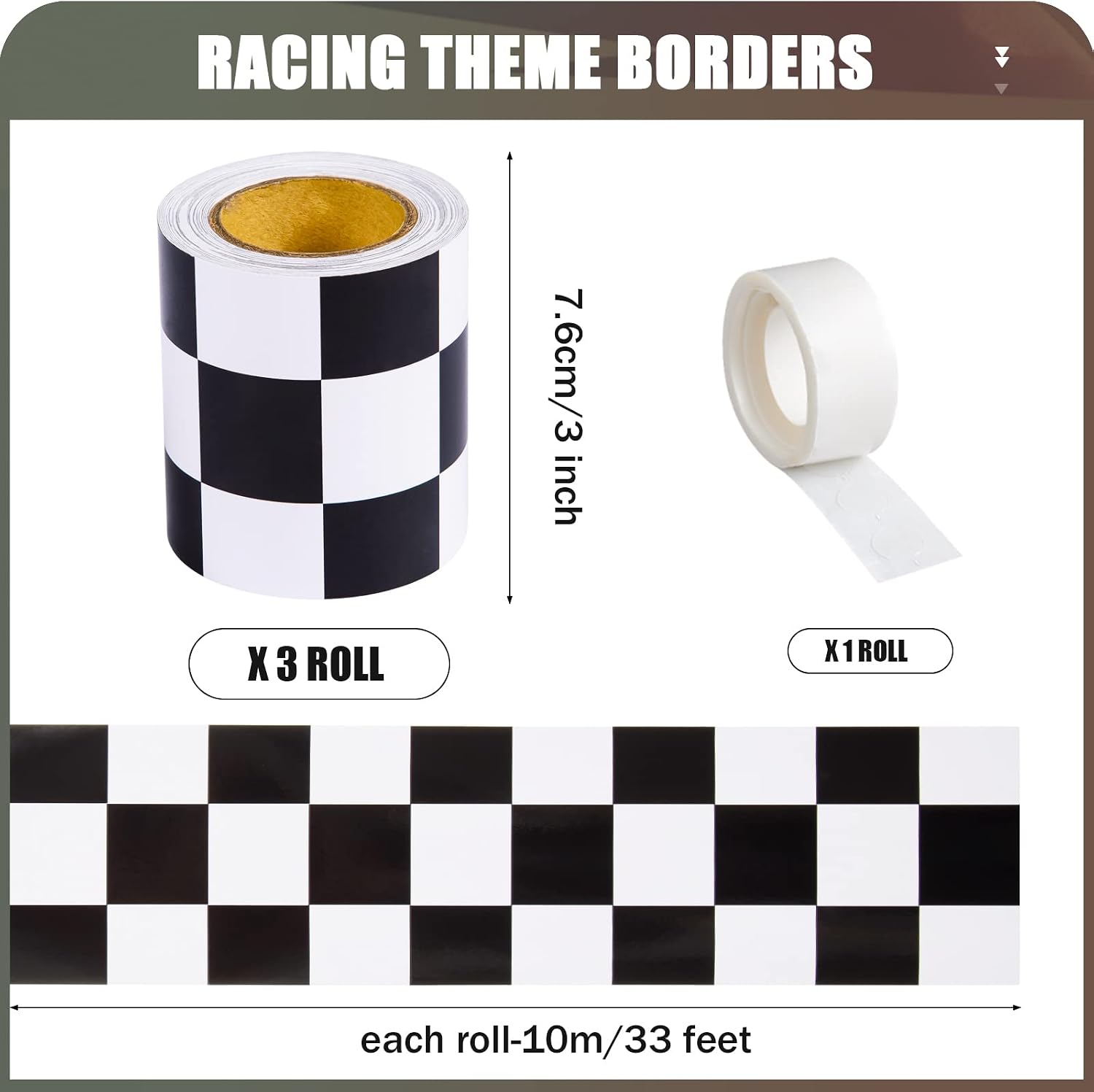 Flag Bulletin Board Borders Road Race Car Straight Borders Race Track Bulletin Board / Checkered