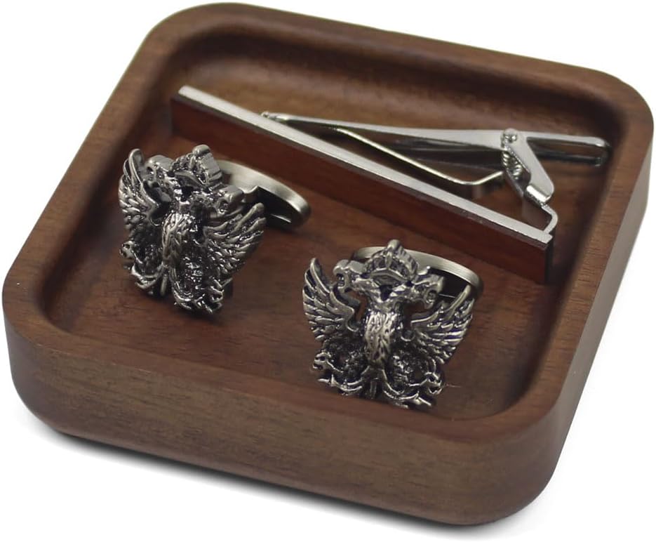 Solid Walnut Wood Square Ring Holder Dish / Square - Walnut
