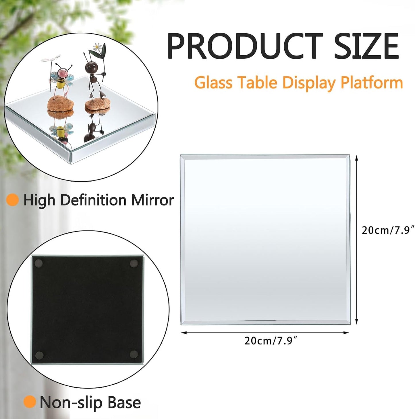 Mirror Display Stand / Square,large