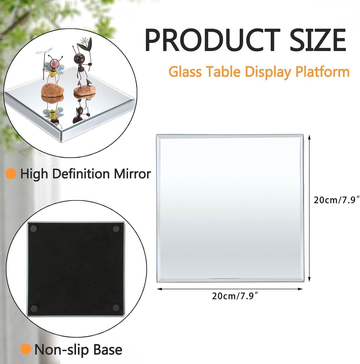 Mirror Display Stand / Square,large