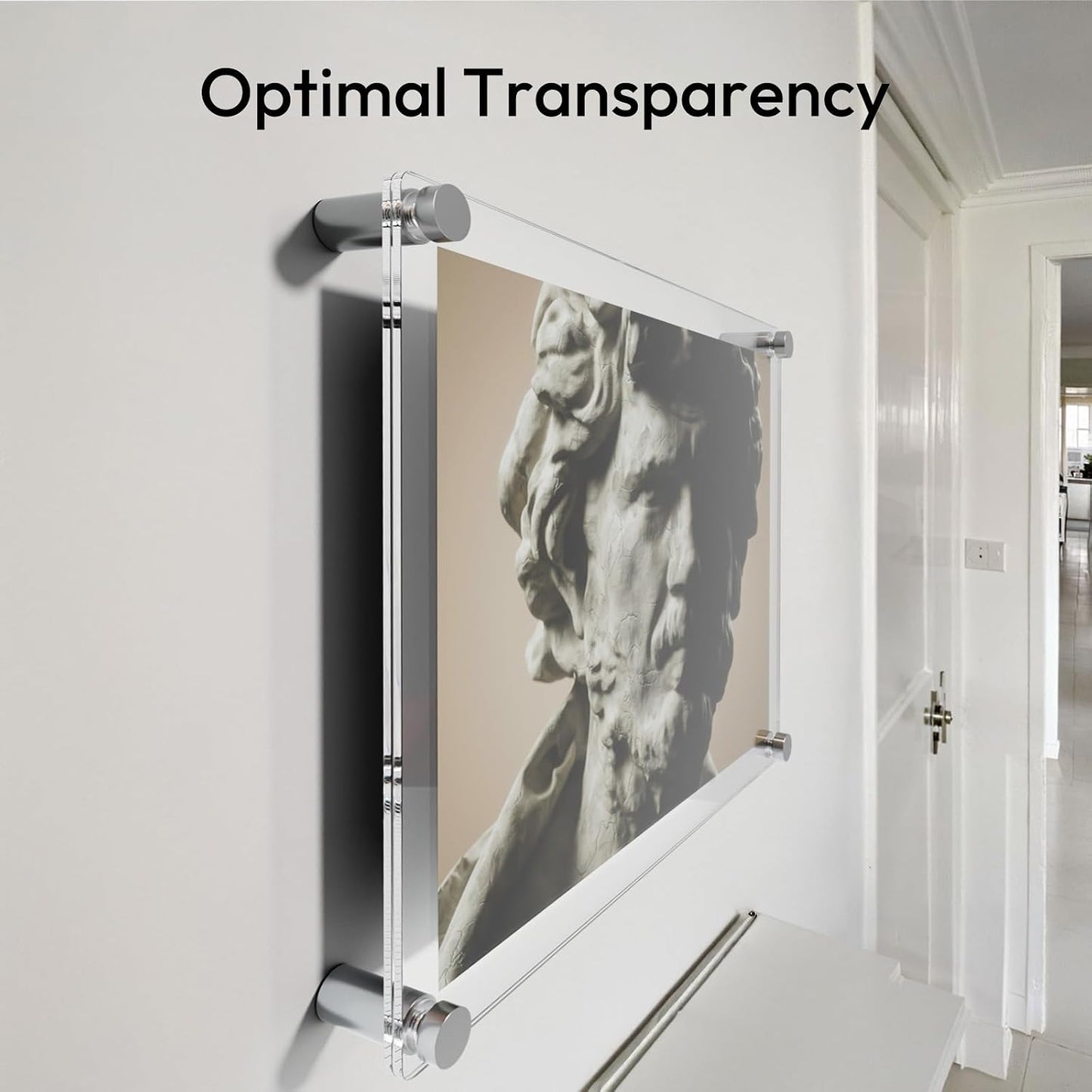 NIUBEE 16x20 Clear Acrylic Picture Frame Floating Wall Mount 3 Pack | Frameless Picture Frame for Poster Photography