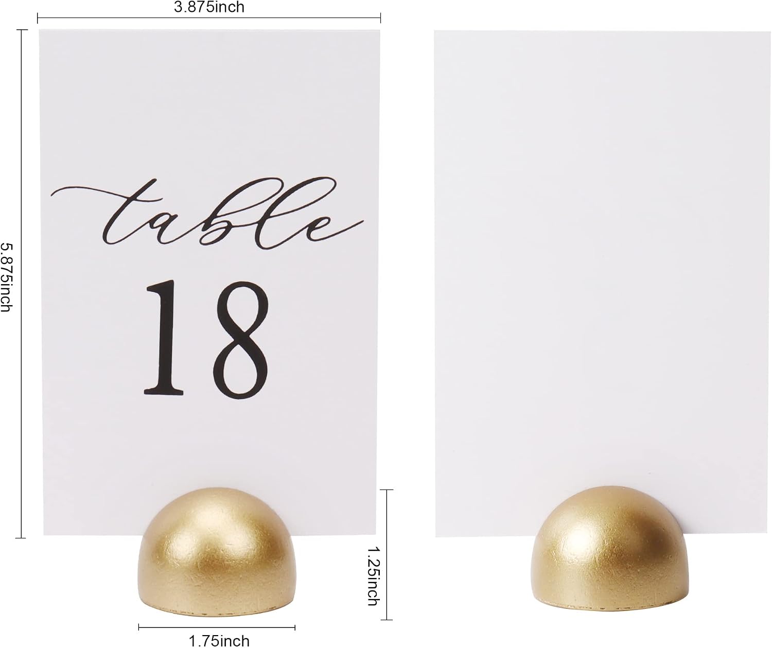Hanna Roberts Modern Cursive Table Number Card Stock Signs with Round Stand for Wedding Reception, Restaurant, Event