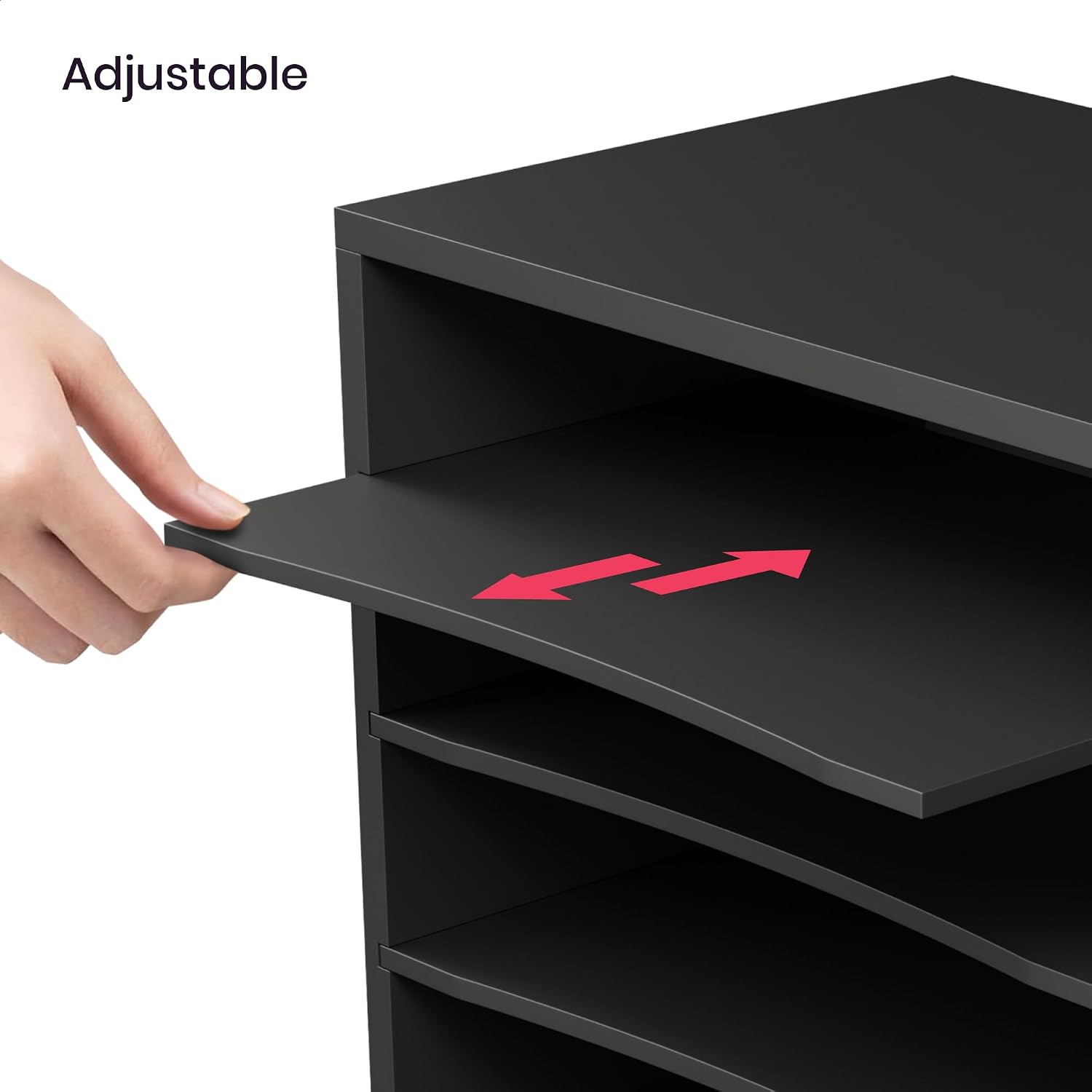 Ballucci 4-Tier Paper Organizer for Desk, Stackable Tray, Desk Storage Organizer Shelves, Stacking Letter Paper Tray