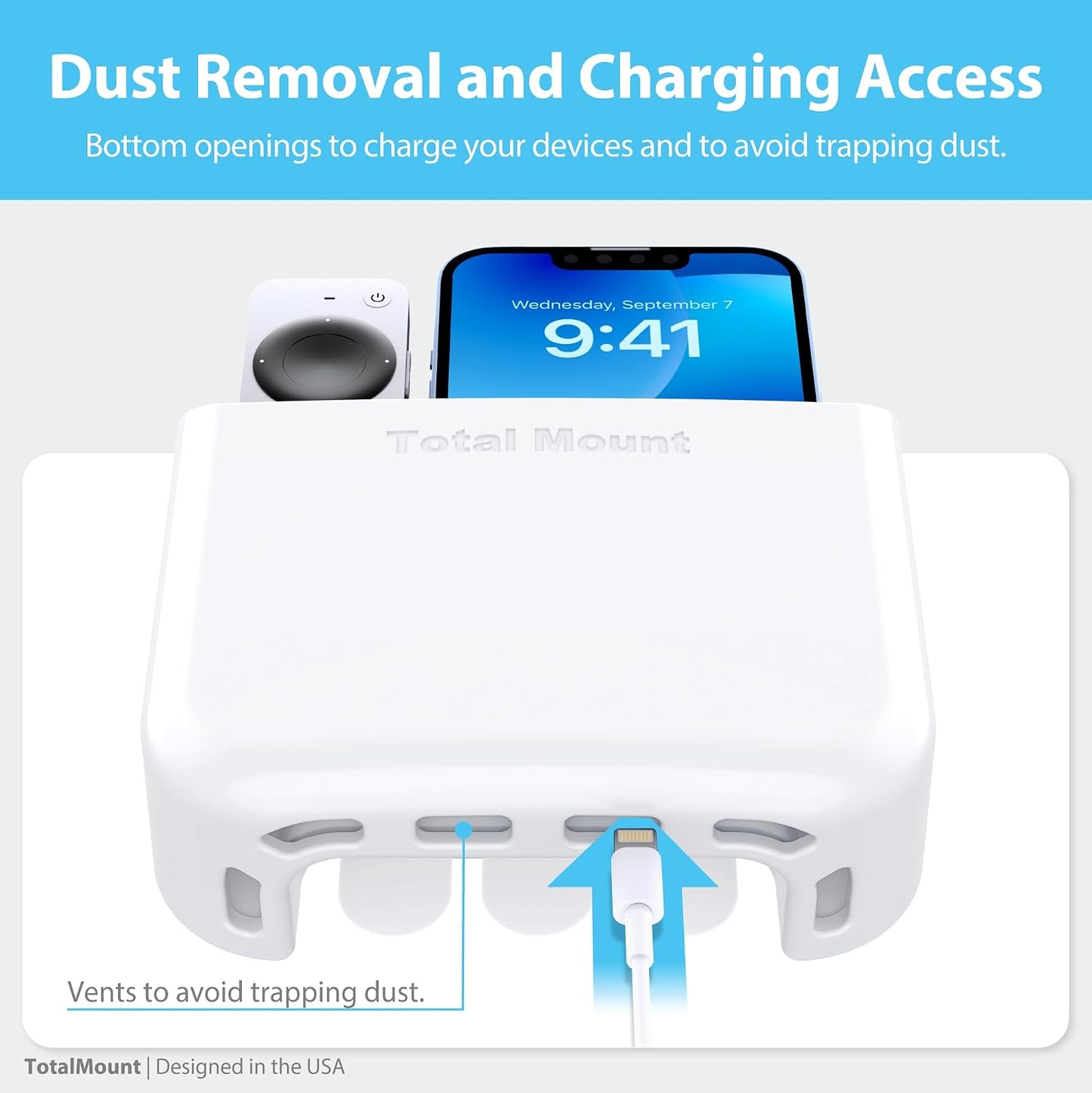 Hole-Free Remote Holder / White
