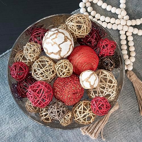 ANDALUCA Decorative Balls Orbs Bag (Red Gold)