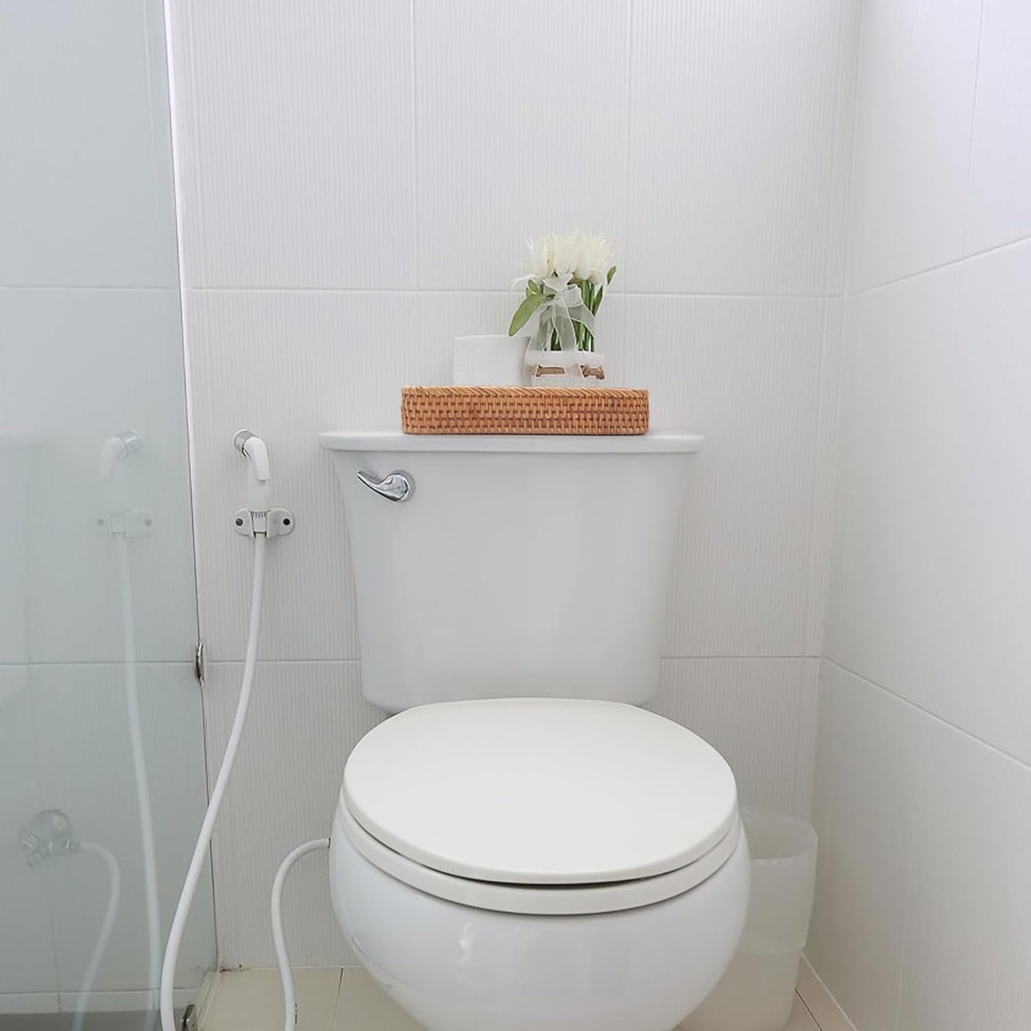 Rattan Bathroom Vanity Tray / 10.2 x 4.9 x 1.6 / Natural