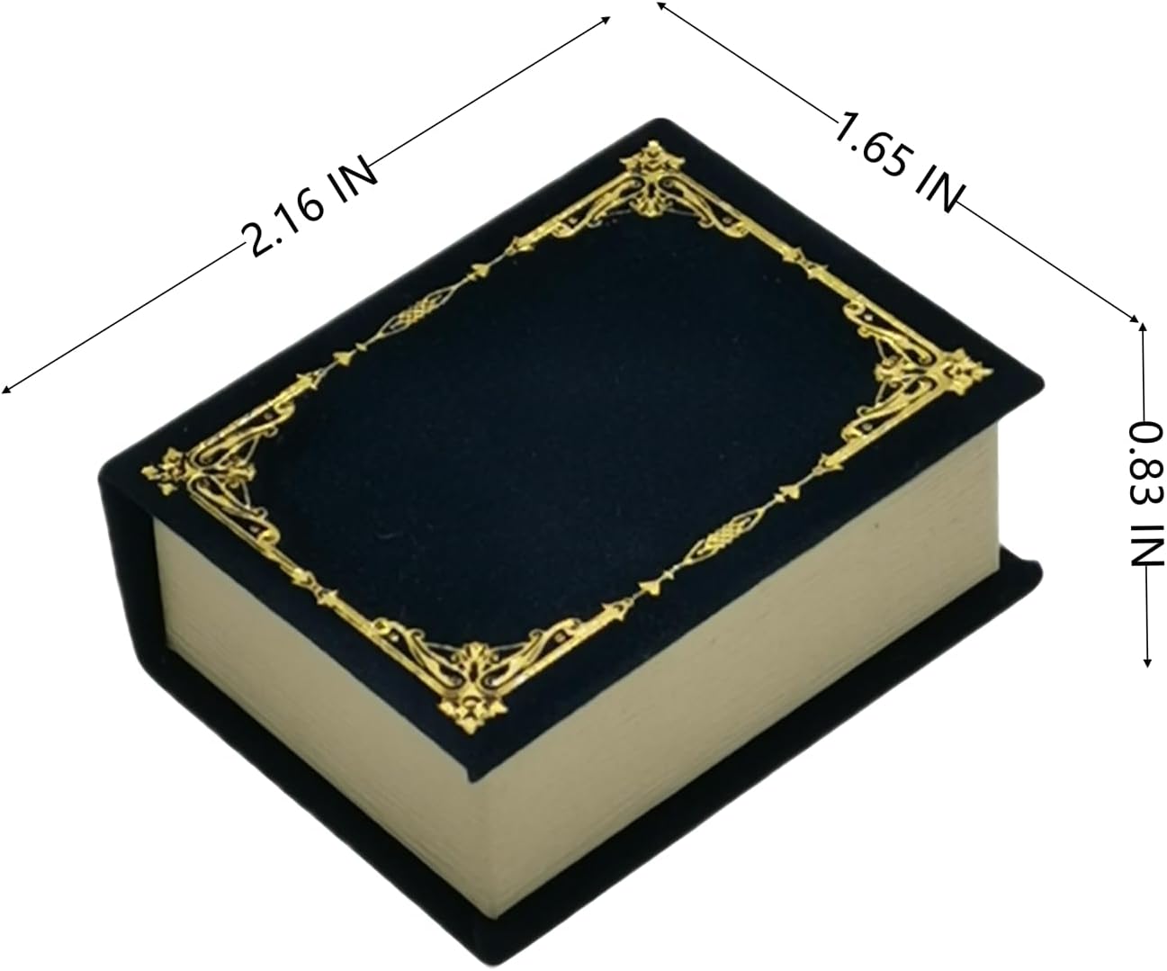 Book Shaped Ring Box / Blue-book