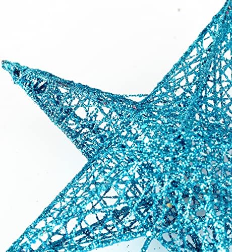 BinaryABC Iron Christmas Tree Star Topper,20cm Glittering Tree Topper