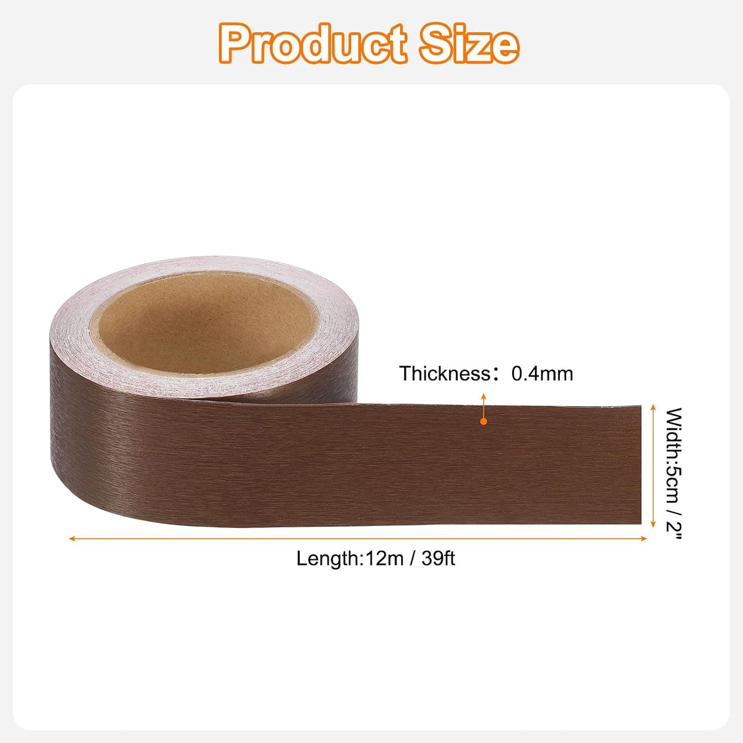 Mirror Border Peel and Stick Wood Grain Tape ft PVC Self-Adhesive / Bronze Gold / 2 x 39 / FT